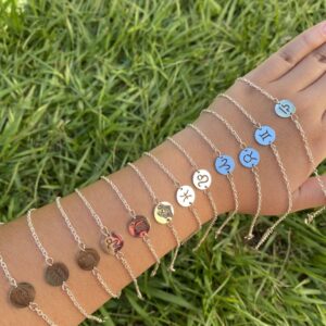 Pulseira signos - banhada a prata
